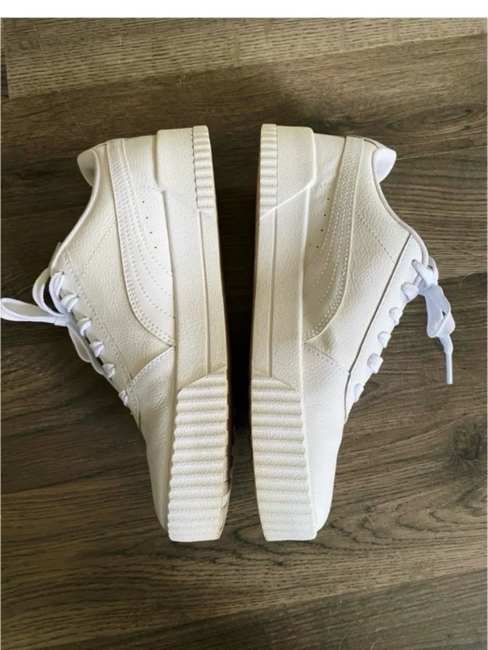 PUMA White Platform Sneakers Size 8.5